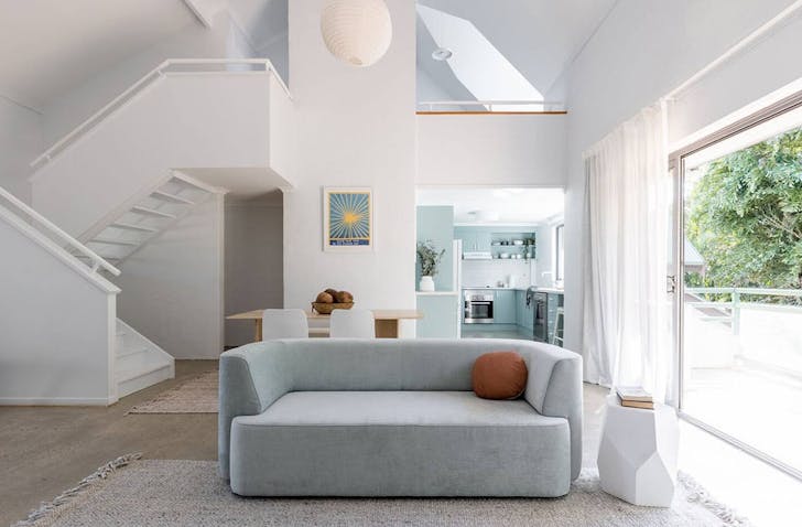 a white and bright airbnb room