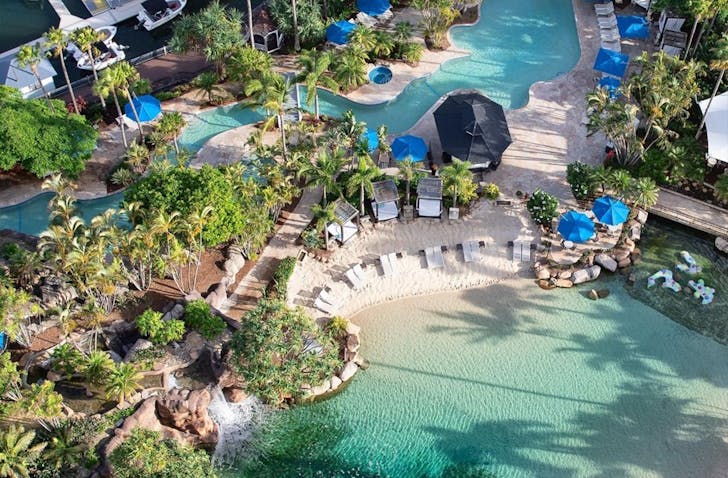 an aerial view of one of the best hotels Gold Coast