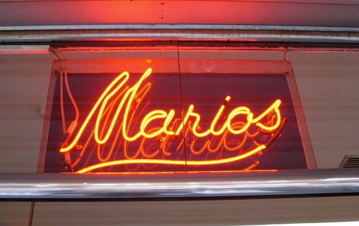Neon sign.