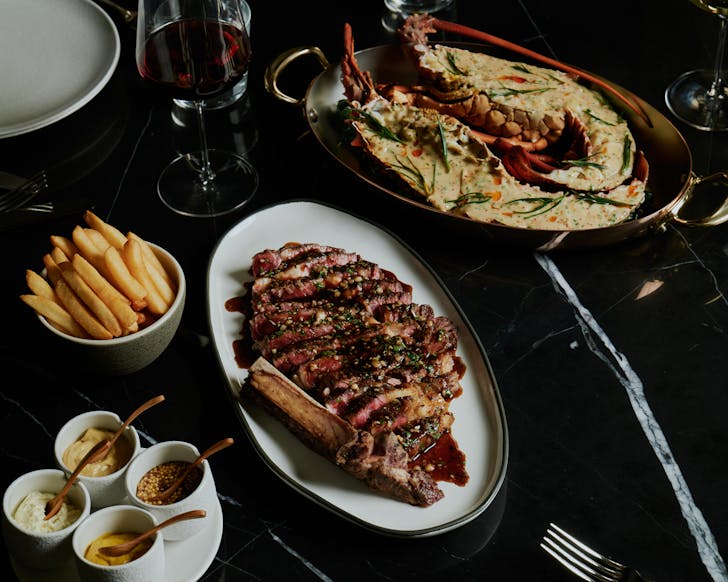 food on table.