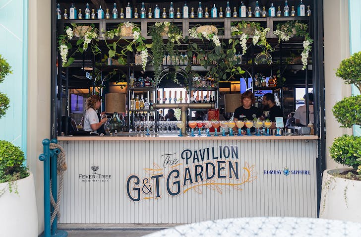 The pop up G&T Bar from the outside, looking enticing.